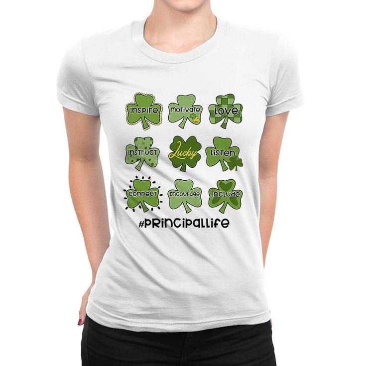 Principal Lucky Shamrock Patricks Day Women T-shirt