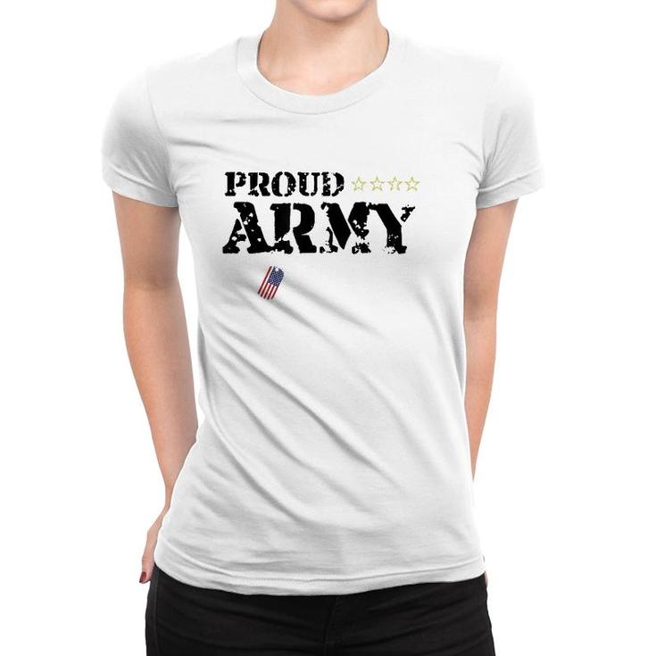 Proud US Army Mother American Military Family Mom Gift Women T-shirt