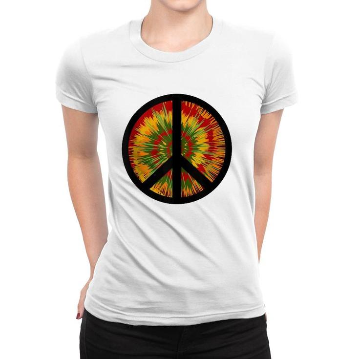 Psychedelic Trip Peace Sign 60'S 70'S  Women T-shirt