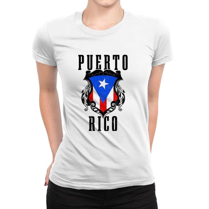 Puerto Rico Vintage Puerto Rican Flag Pride Puerto Rico Women T-shirt