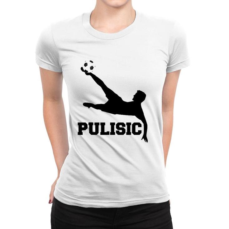 Pulisic Soccer Football Fan Silhouette And Football S Women T-shirt