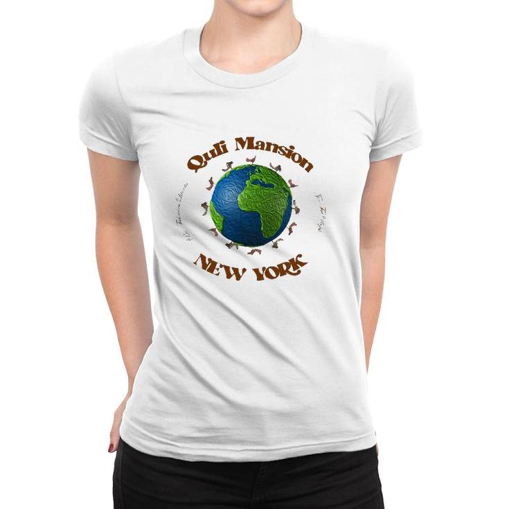 Quli Mansion Dog World New York Women T-shirt