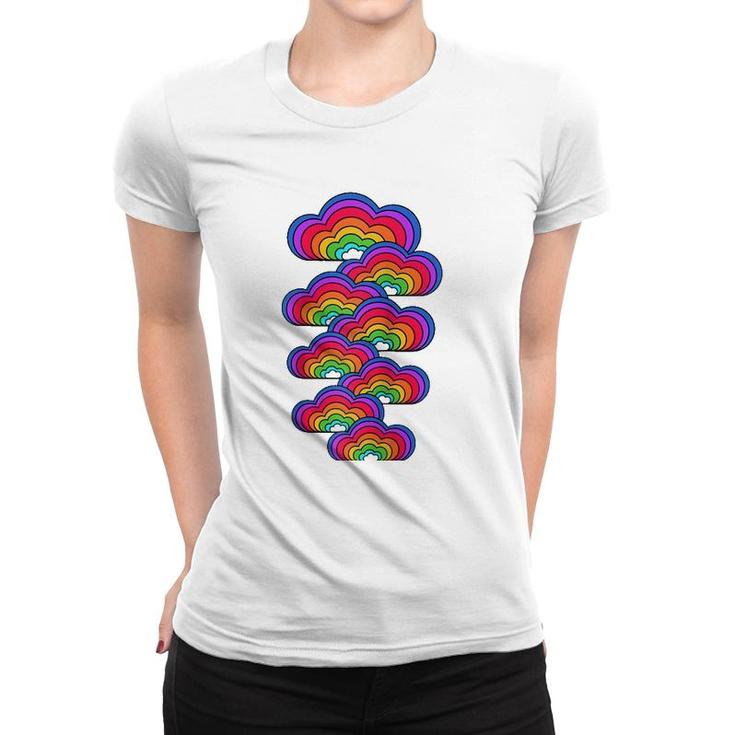 Rainbow Clouds Colorful Gender Flag Lgbt Lgbtq Gay Pride  Women T-shirt
