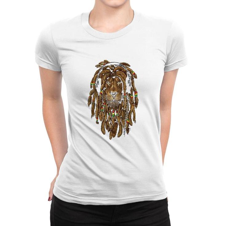 Rasta Lion Dreadlocks Reggae Cool Gift For Rastafari Lover Women T-shirt