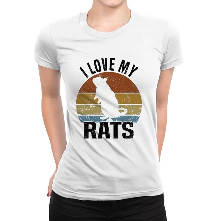 Rat Rats Pet Lover Vintage Retro Women T-shirt