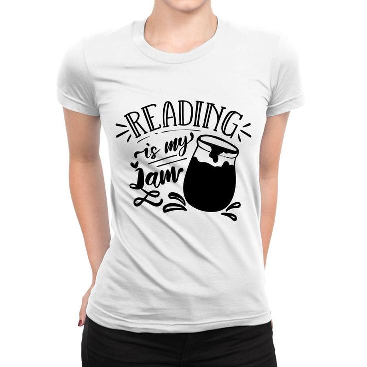 Reading Is My Jam Black Decoration Gifts Women T-shirt