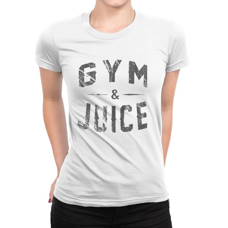 Retro Funny Gym & Juice Punny Body Builder Women T-shirt
