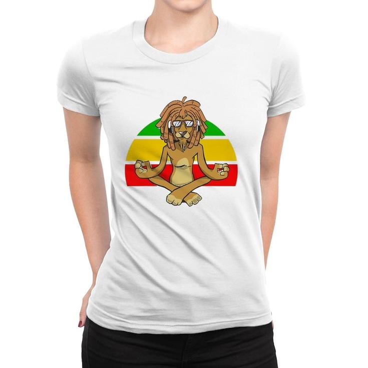 Retro Jamaican Rasta Lion Women T-shirt
