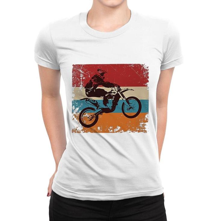 Retro Off Road Motorcycle Motocross Women T-shirt