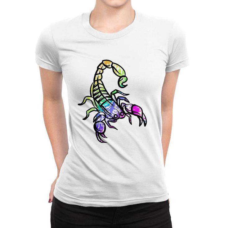 Retro Scorpion Tie Dye Scorpion Lover Women T-shirt