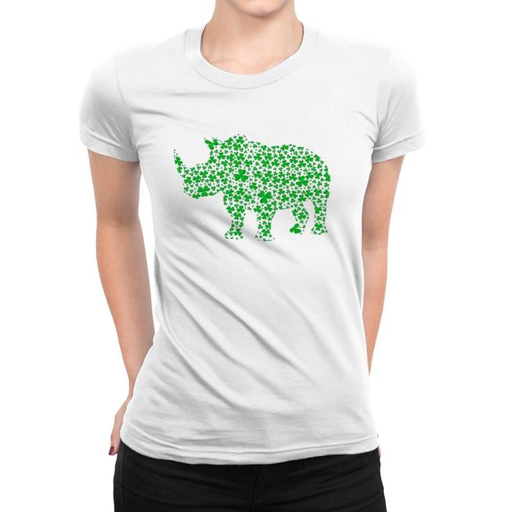 Rhino Lover Leprechaun Rhino St Patrick's Day Women T-shirt