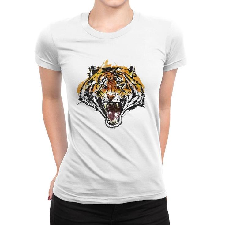 Roaring Tiger Fierce And Powerful  Women T-shirt