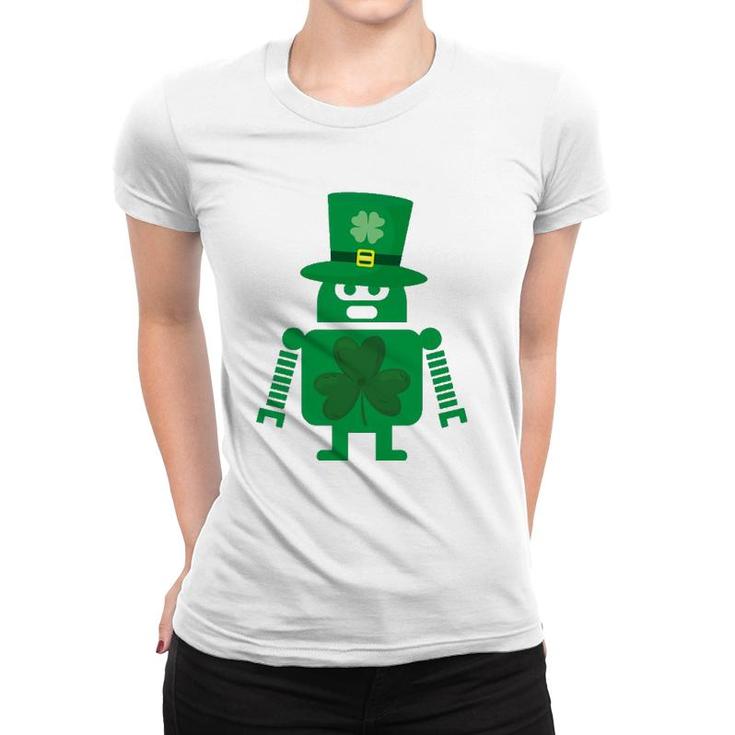 Robot Funny Geeky Leprechaun St Patricks Day Gifts Women T-shirt