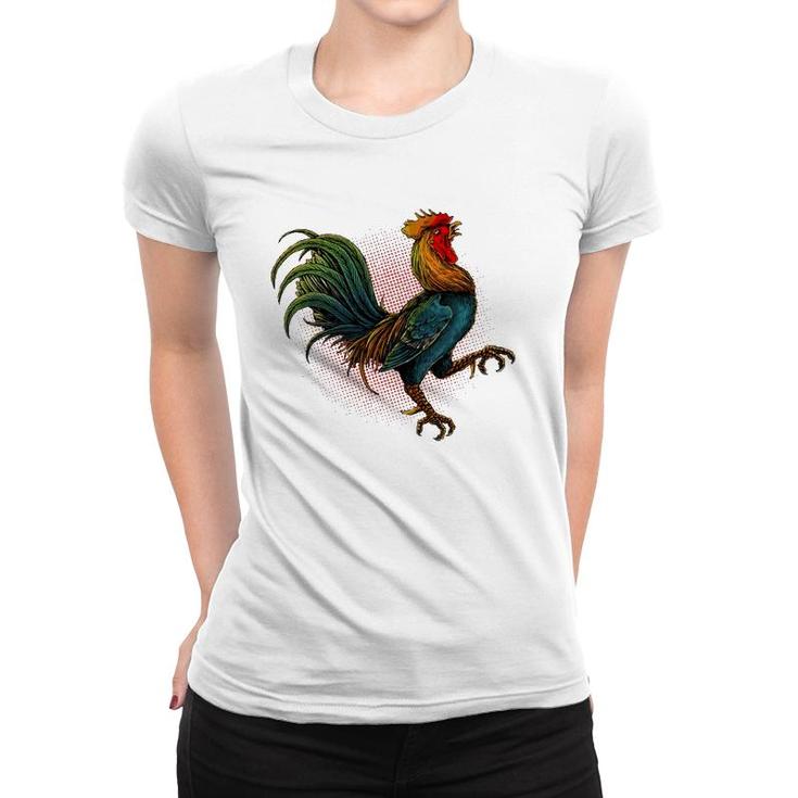 Rooster Male Chickens Awesome Birds Rooster Crows Women T-shirt