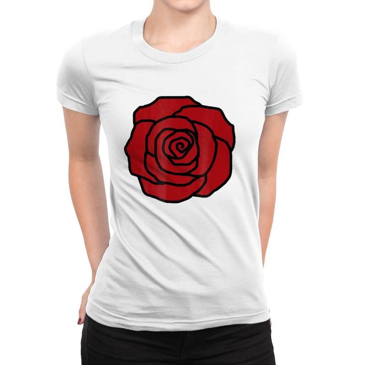 Rose Flower Red Rose Women T-shirt