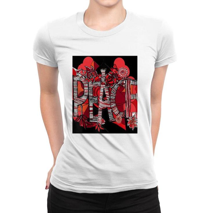 Rosy Peace Art Gift Women T-shirt