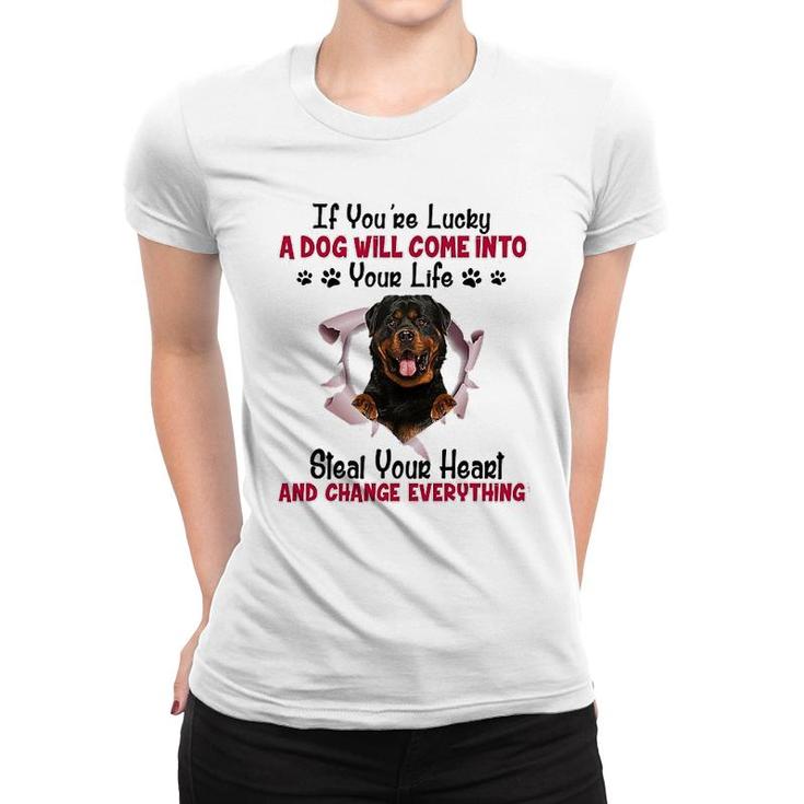 Rottweiler If You Are Lucky Women T-shirt