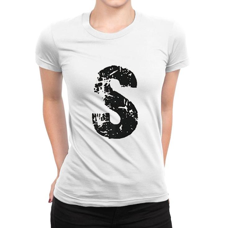 S Letter Alphabet Women T-shirt
