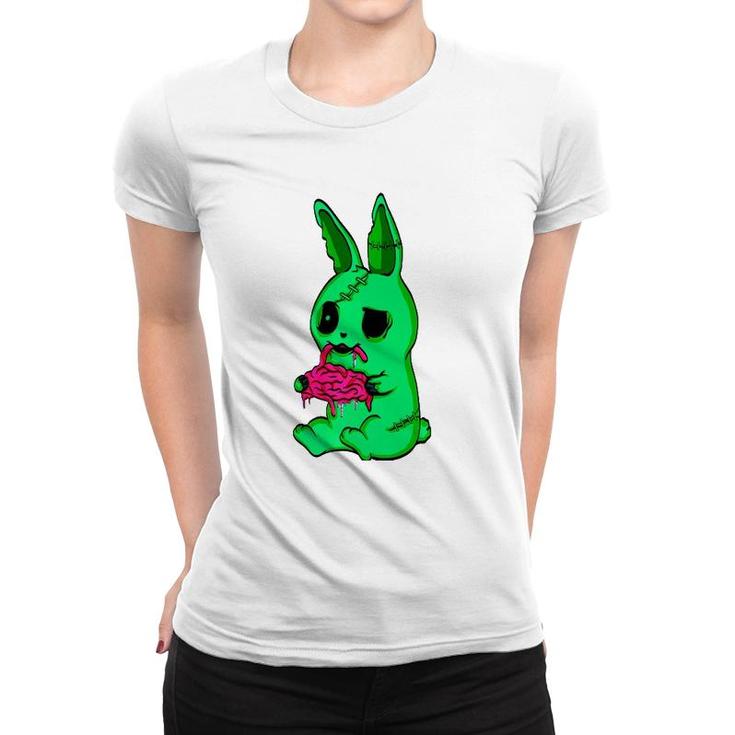 Scary Halloween  Easter Bunny Zombie Rabbit Women T-shirt
