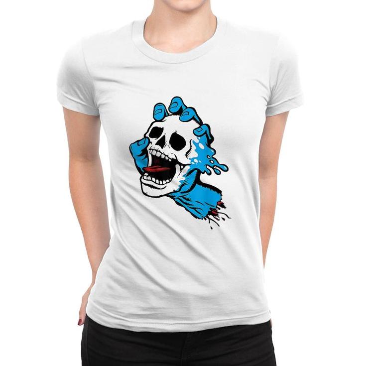 Screaming Skull Hand Women T-shirt