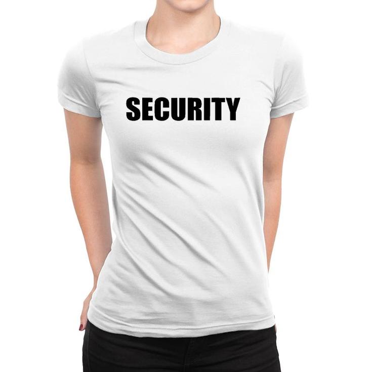 Security In Black Letter One 1 Side Only Women T-shirt