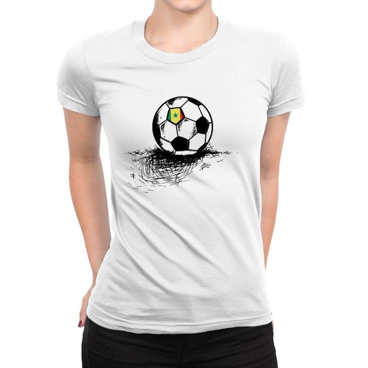 Senegal Soccer Ball Flag Jersey Senegalese Football  Women T-shirt