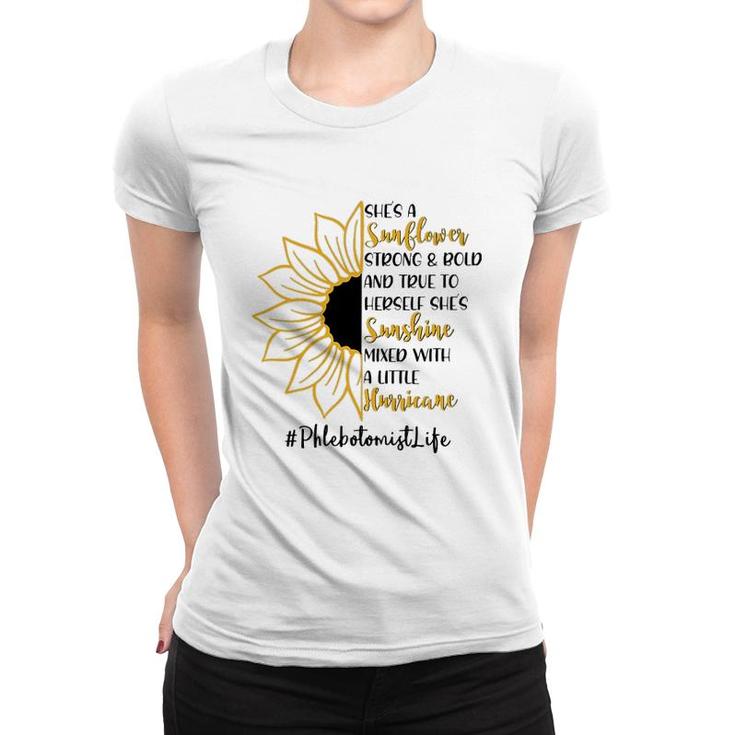 She A Sunflower Phlebotomist Women T-shirt