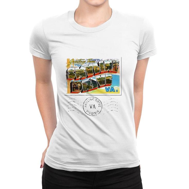 Skyline Drive Postcard Virginia Va Travel Souvenir Women T-shirt