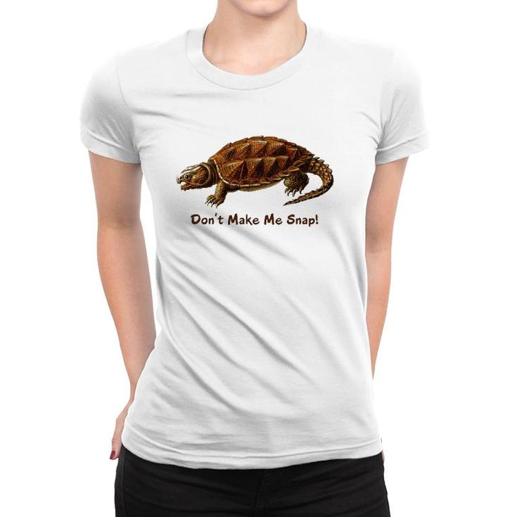 Snapping Turtle Snap Reptile Herp Nature Lover Women T-shirt