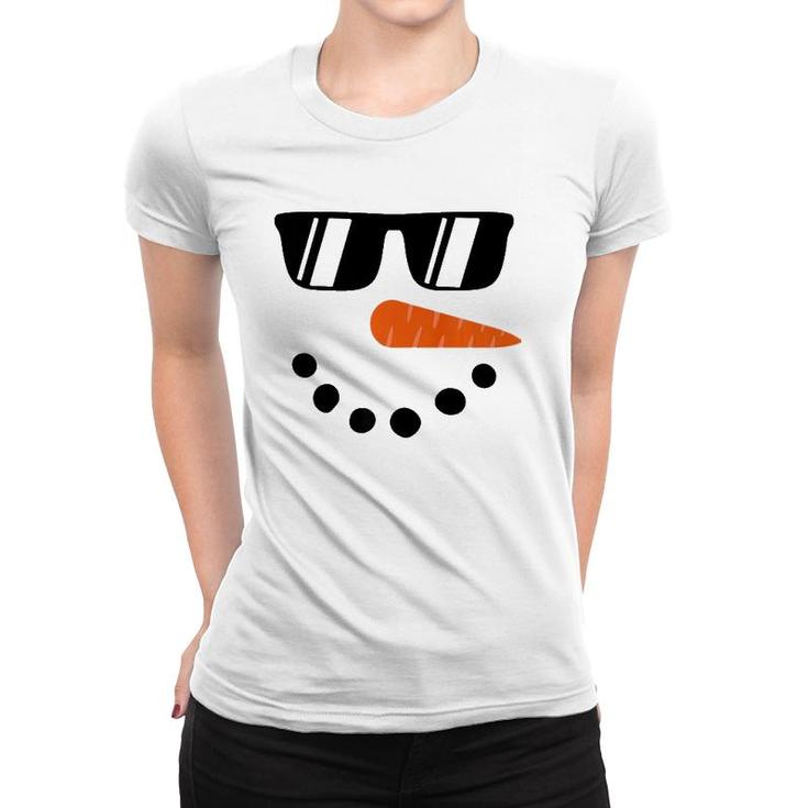 Snowman  For Boys Kids Toddlers Glasse Christmas Winter Premium Women T-shirt