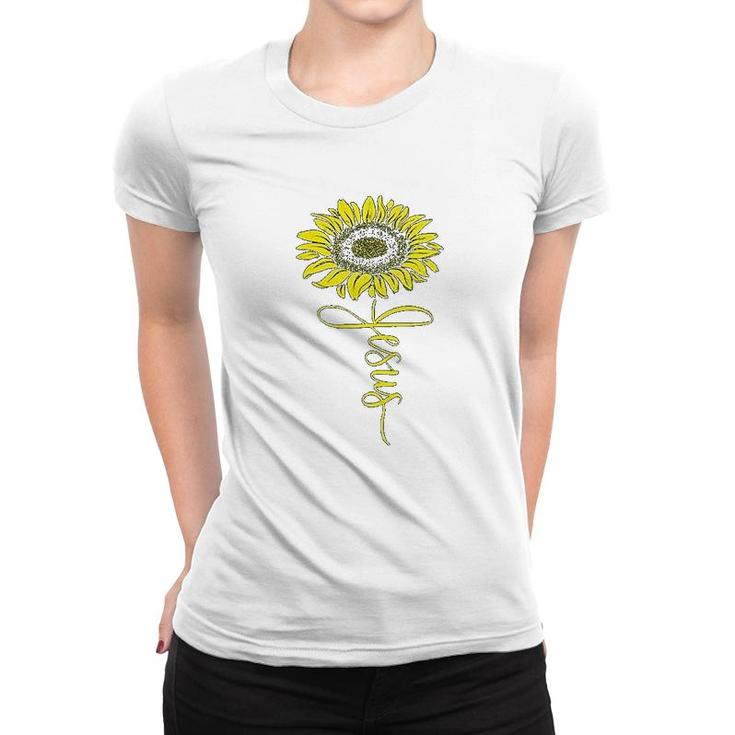 Southern Attitude Jesus Sunflower Women T-shirt
