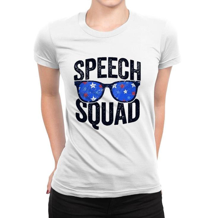 Speech Squad Funny Language Pathologist Teacher Women T-shirt