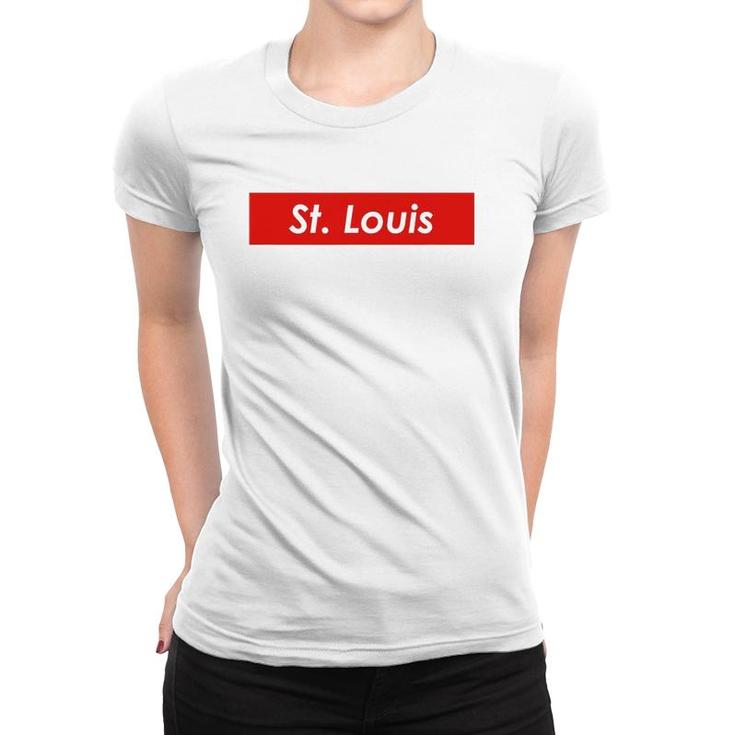 St Louis Missouri Red Box Women T-shirt