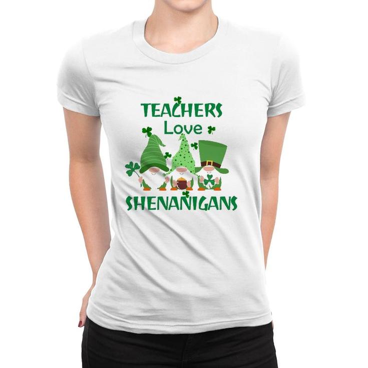 St Patrick's Day S His And Hers Four Leaf Clover Teacher Women T-shirt