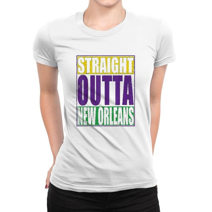 Straight Outta New Orleans Happy Mardi Gras Women T-shirt