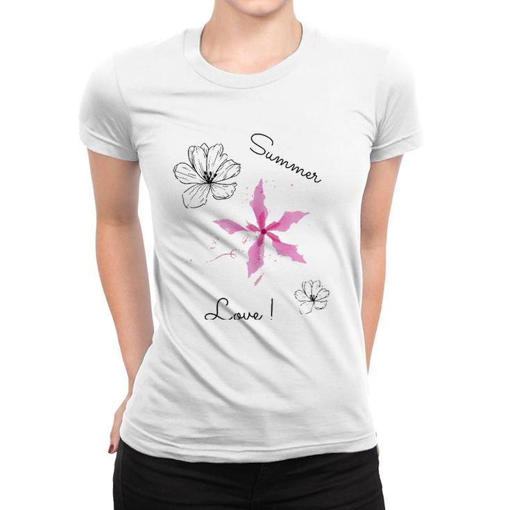 Summer Love Floral Gift Women T-shirt