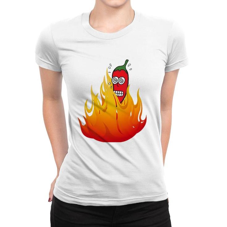 Super Hot Pepper Eating Contest Ghost Peppers Women T-shirt