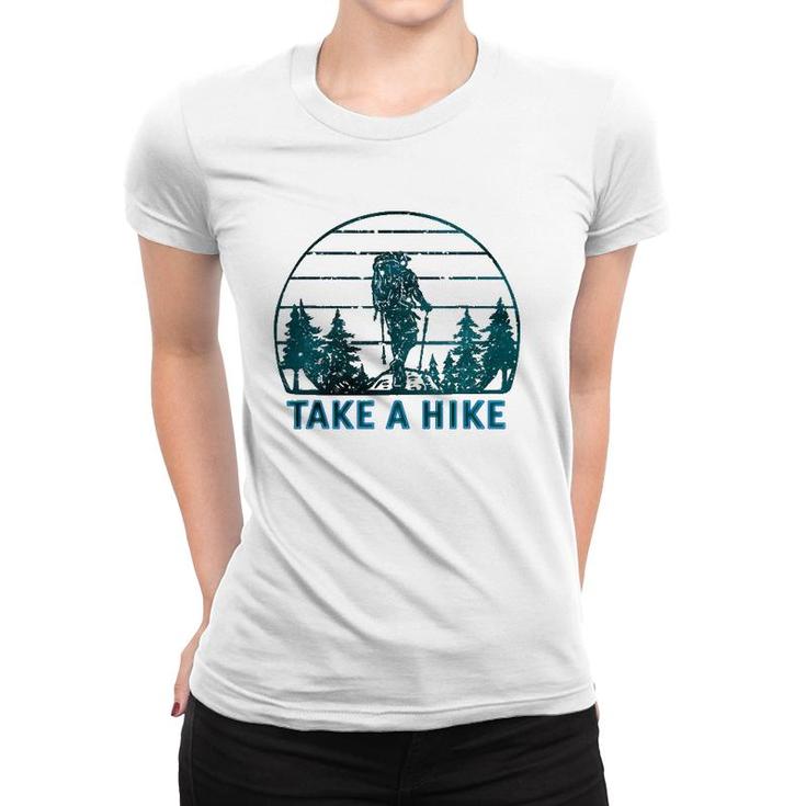 Take A Hike Beautiful Snowy Forest Hiker Women T-shirt