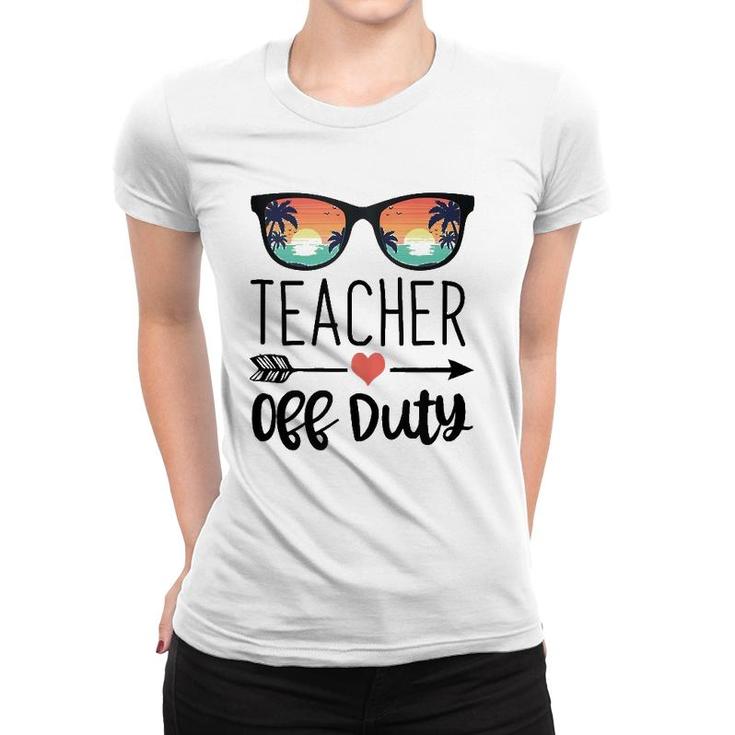Teacher Design Sunglass Teacher Off Duty  Women T-shirt