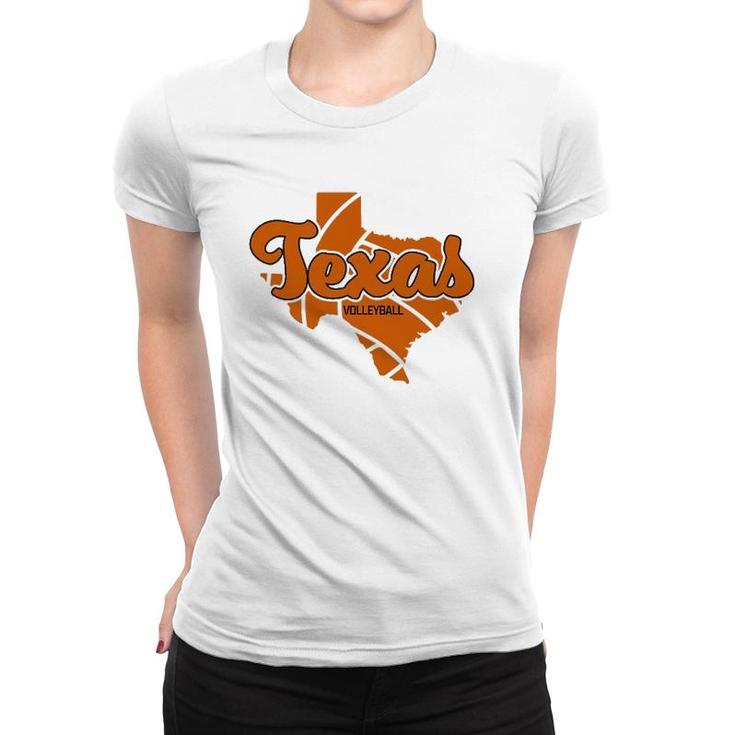 Texas Volleyball Retro Script Women T-shirt