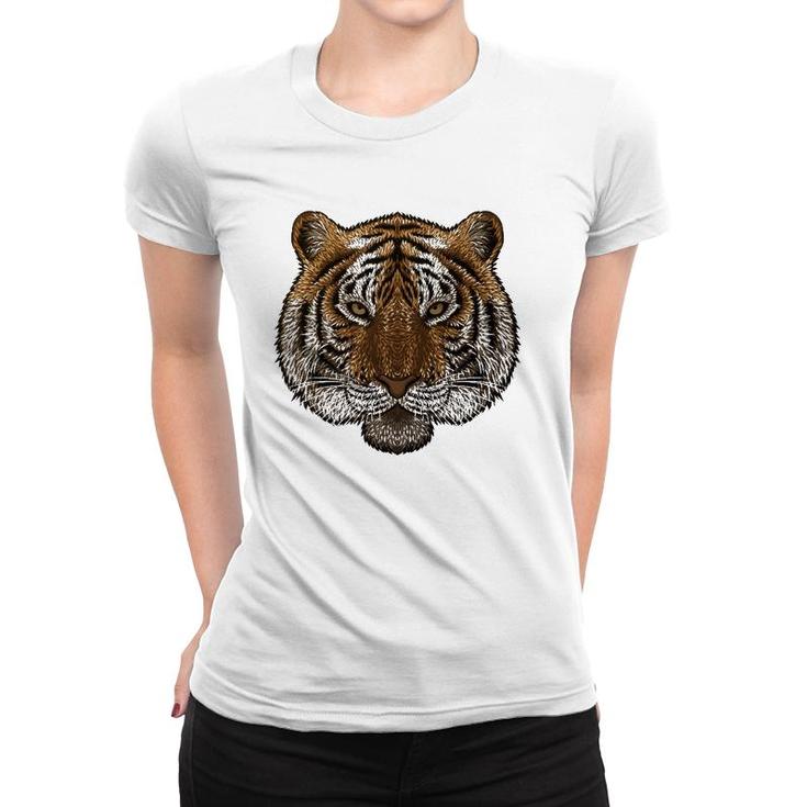 Tiger Face Fearless Tiger Head Roaring Animal Kids Boys Women T-shirt