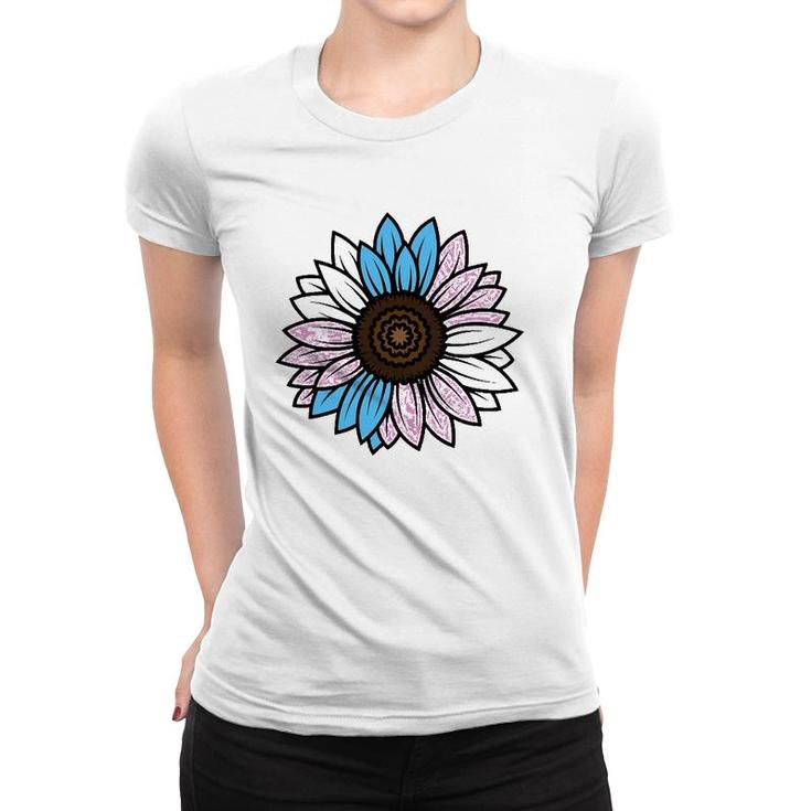 Trans Transgender Sunflower Pride Flag Lgbtq Cool Lgbt Gift Women T-shirt
