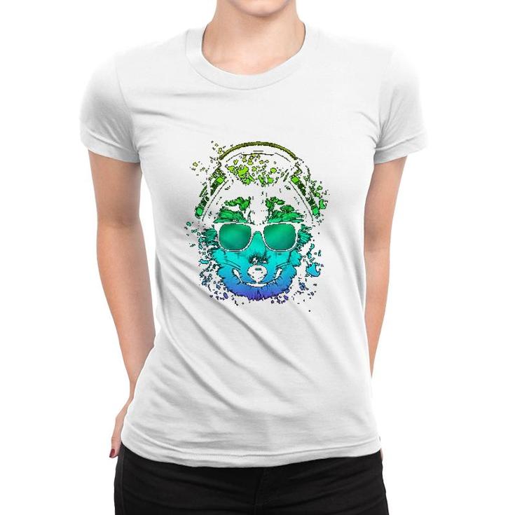 Trippy Dj Gift Edm Techno House Wolves Psychedelic Wolf Women T-shirt