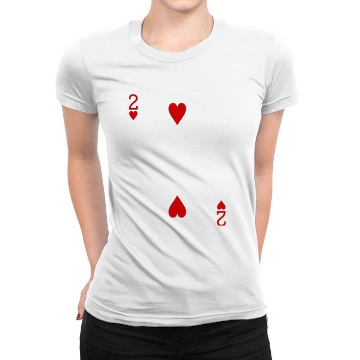 Two Of Hearts Playing Card Women T-shirt