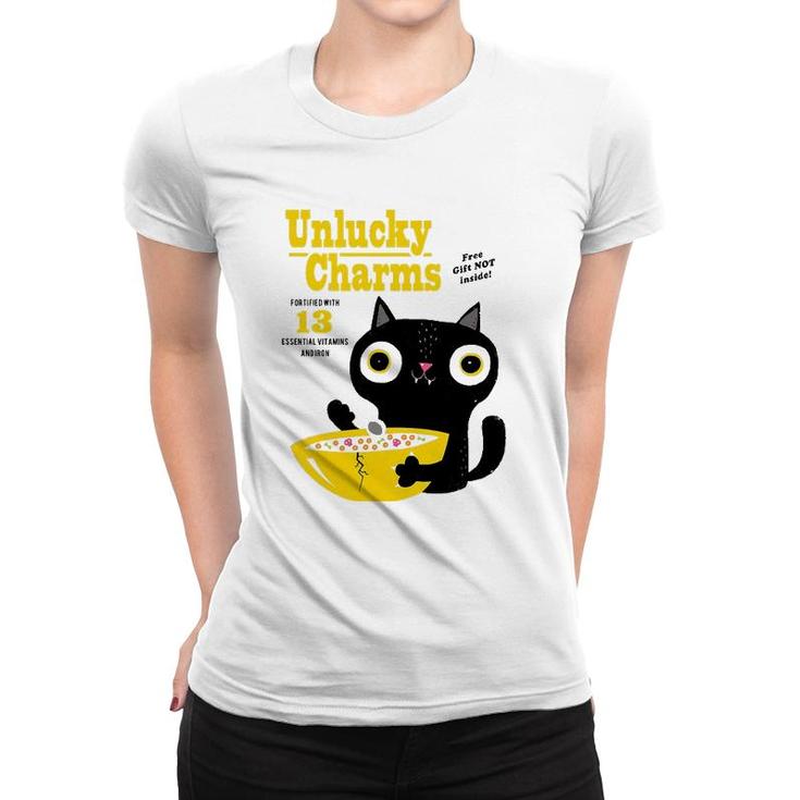 Unlucky Charms Black Cat Poster Cereal Box Women T-shirt
