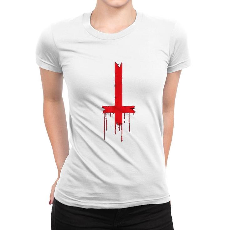 Upside Down Inverted Cross Women T-shirt