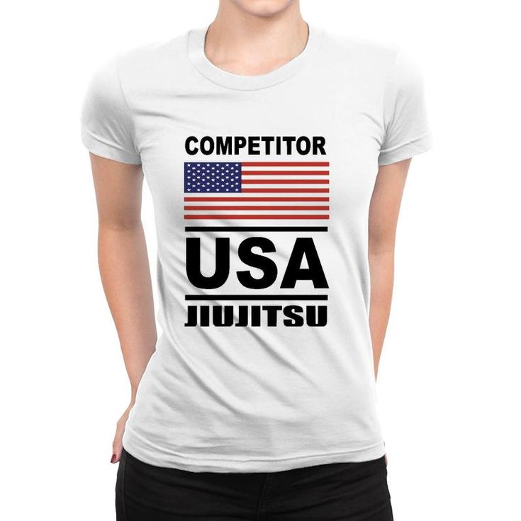 Usa Bjj Competitor Usa Jiu Jitsu Women T-shirt