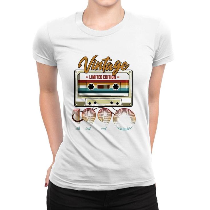 Vintage 1990 32Nd Birthday Cassette Tape For Men Women B-Day Women T-shirt