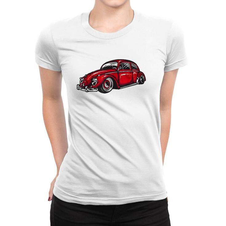 Vintage Beach Retro Tuning Bug Car Enthusiast Women T-shirt