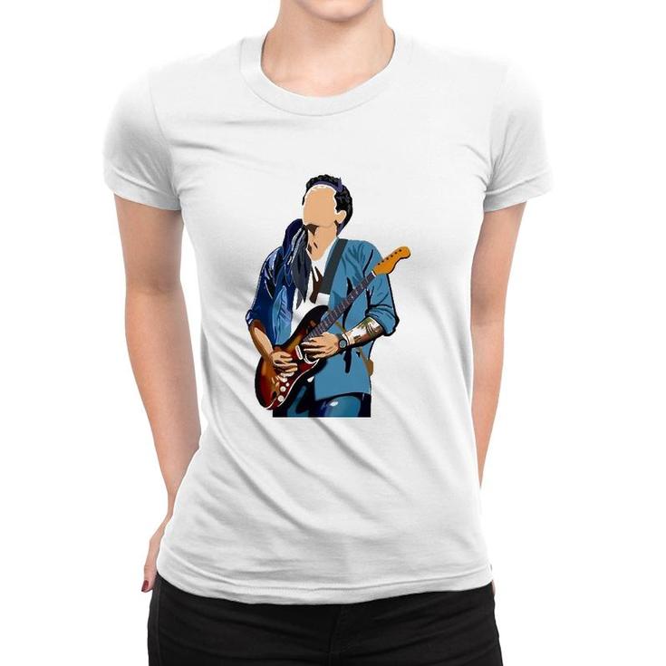 Vintage Mayer Design Art John Vaporware Guitar Music Legends Women T-shirt